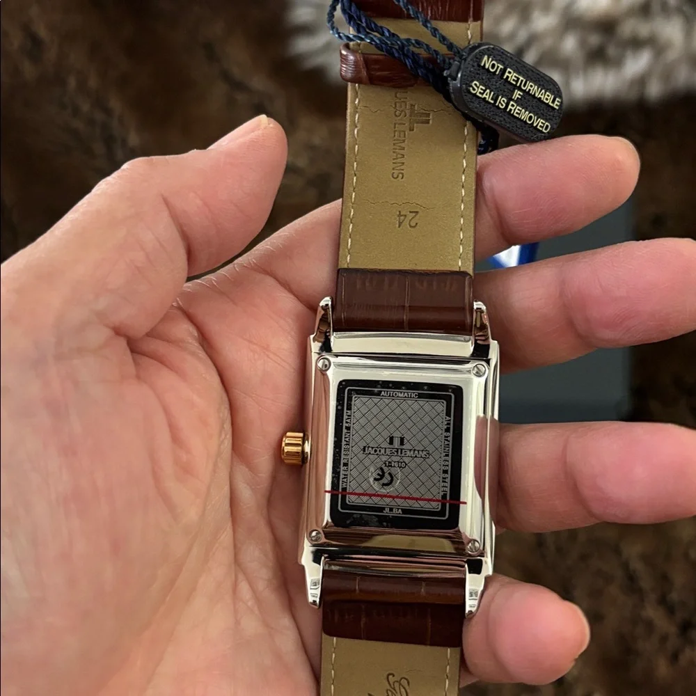 Automatic Jacques Lemans Men’s Vintage-Style Watch Austria/Swiss Movement - Picture 7 of 13